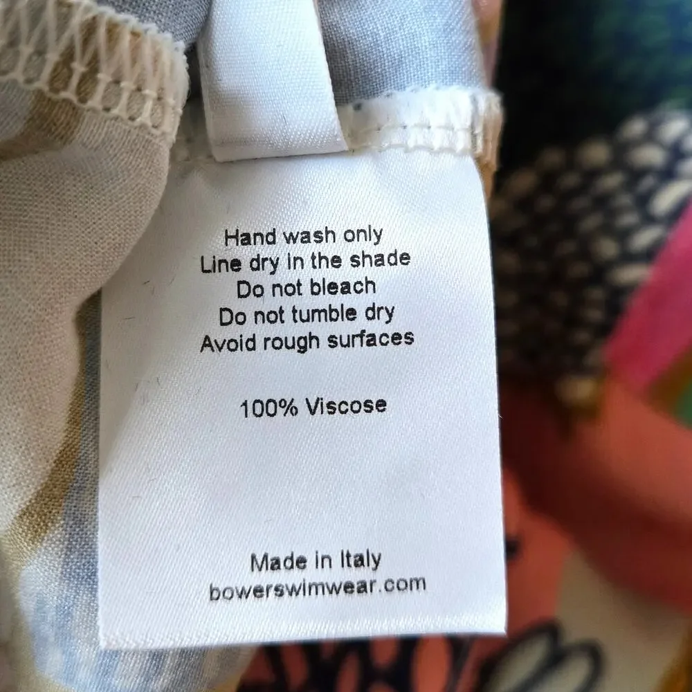 Bower Swimwear Liberty London Prospect Road Button Short Sleeve Top Women XL EUC - Picture 14 of 14